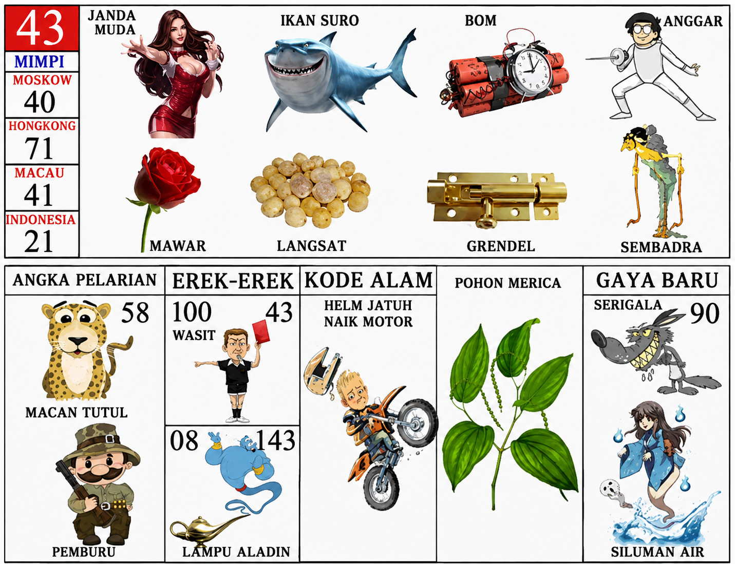 Buku Mimpi 43 Lengkap: Tafsir Mimpi, Erek-Erek, Kode Alam, dan Angka Pelarian