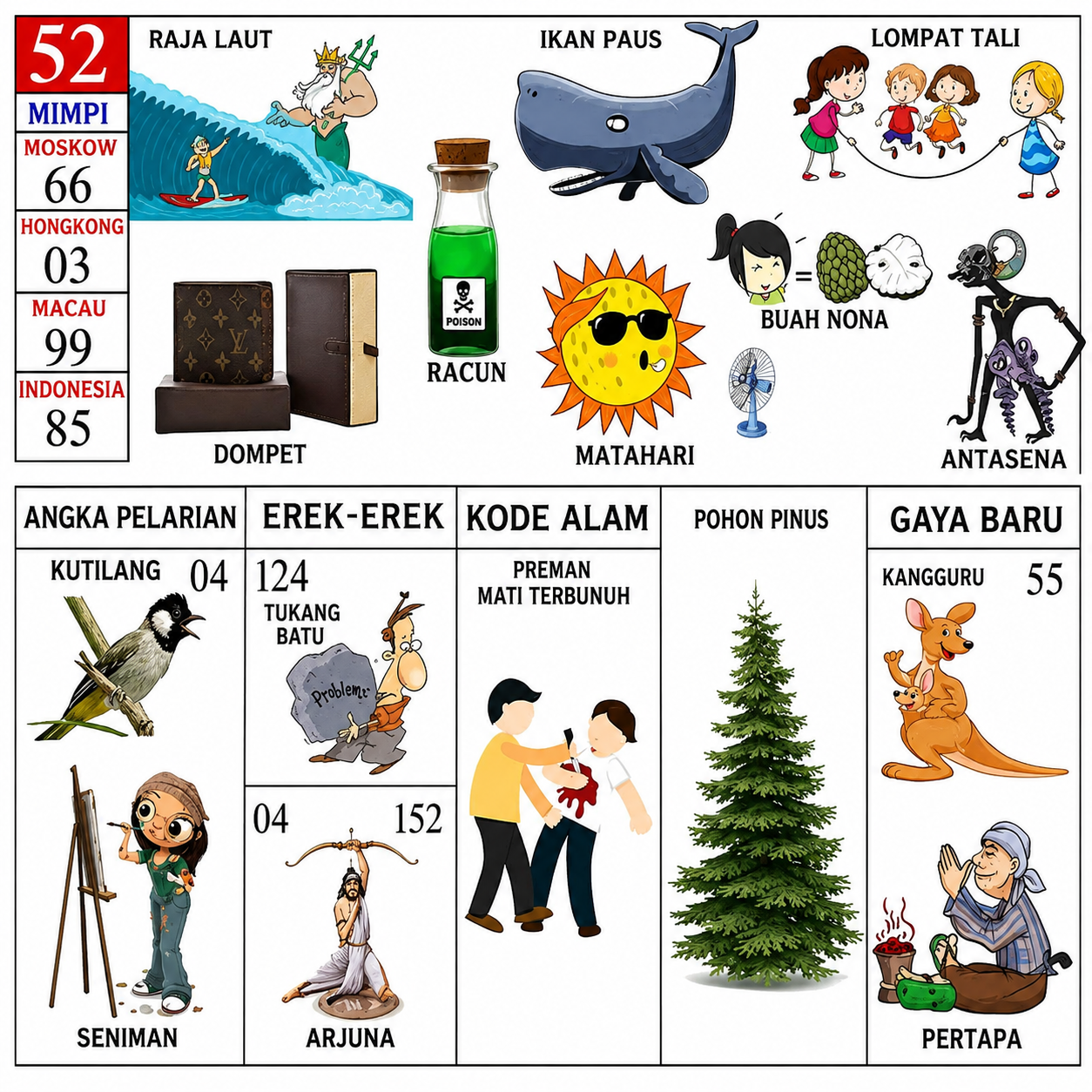 Erek-Erek Mimpi 52: Makna Simbol Mimpi, Angka Pelarian, dan Kode Alam
