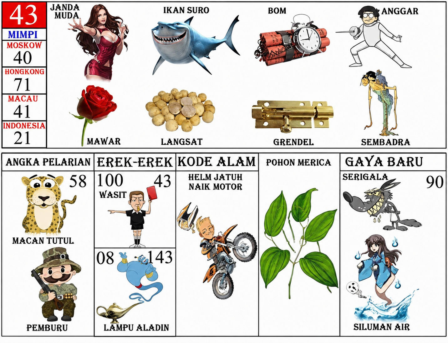 Tafsir Mimpi dan Erek-Erek 43: Arti Janda Muda, Ikan Suro, Mawar, Langsat serta Simbol Lainnya